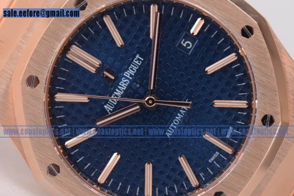 Audemars Piguet 1:1 Replica Royal Oak Watch Rose Gold 15202OR.OO.1240OR.01 (JF) - Click Image to Close